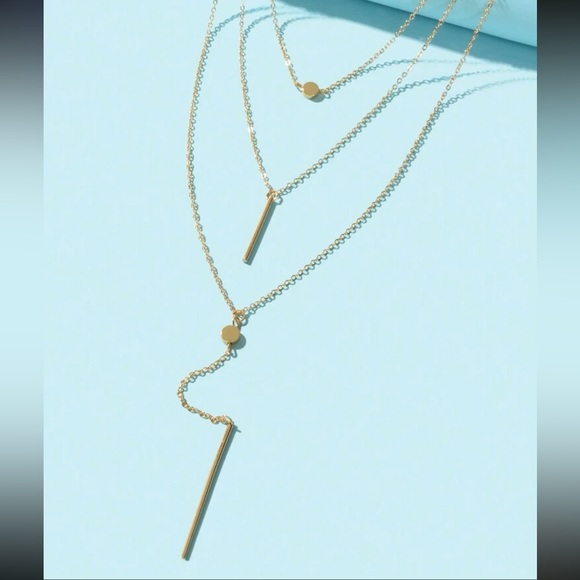 Bohemian Delicate Multilayer Gold Tone Necklace - Picture 3 of 3